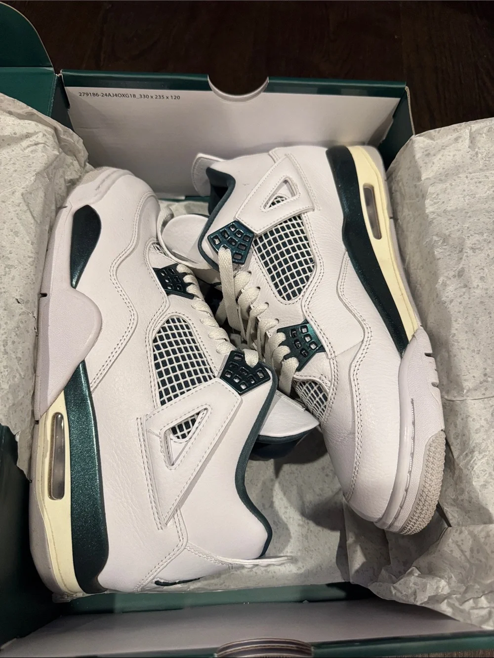 Air Jordan 4 Retro 'Oxidized Green' Sz Men 8.5/Women 10